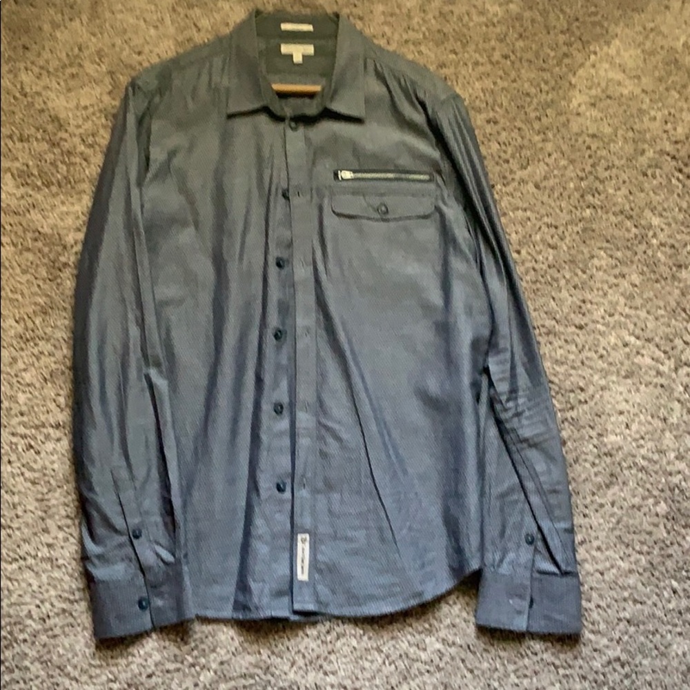 Blue collared long sleeve